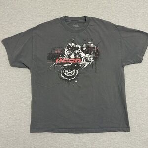 Icon Mens Graphic‎ T-Shirt Motorcycle Biker Short Sleeve Charcoal Gray Size XXL